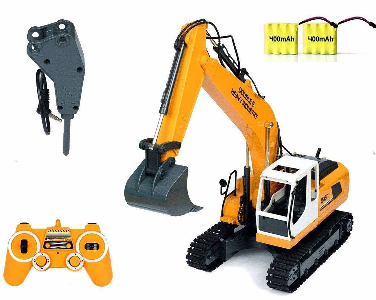 17 Channel RC Excavator Tractor Toy Construction Vehicles with Metal Shovel and Breaker D862671