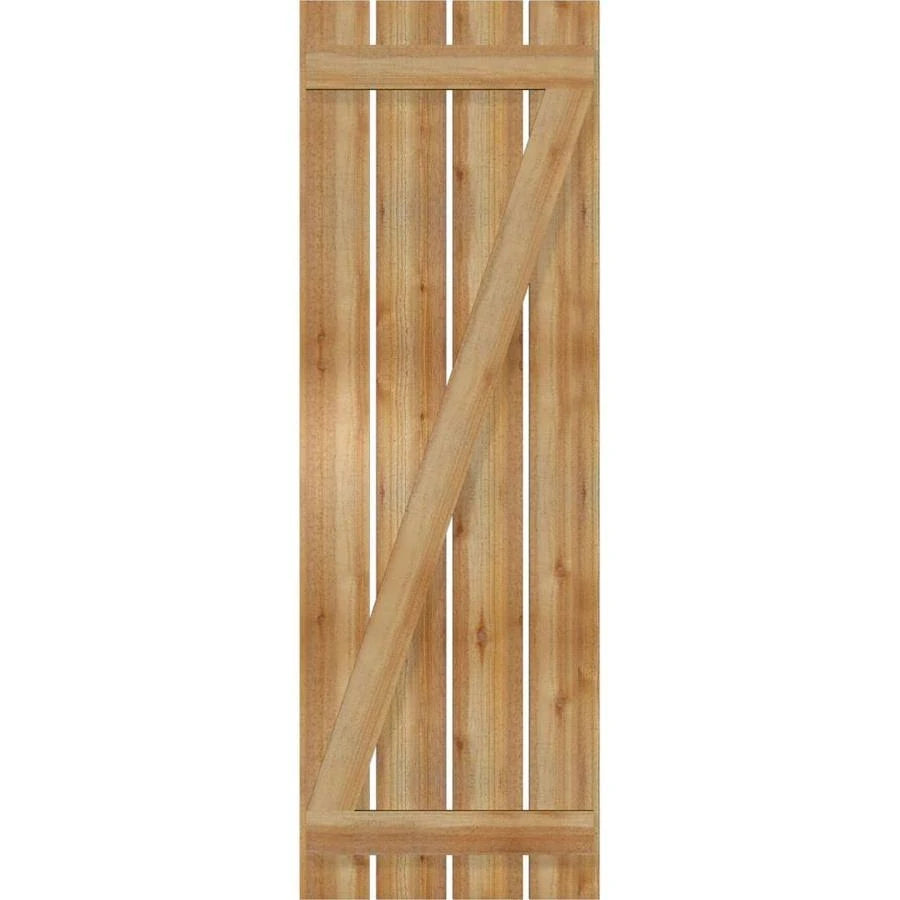 Board-n-Batten Shutters with Z-Bar, Rough Sawn Western Red Cedar K569332