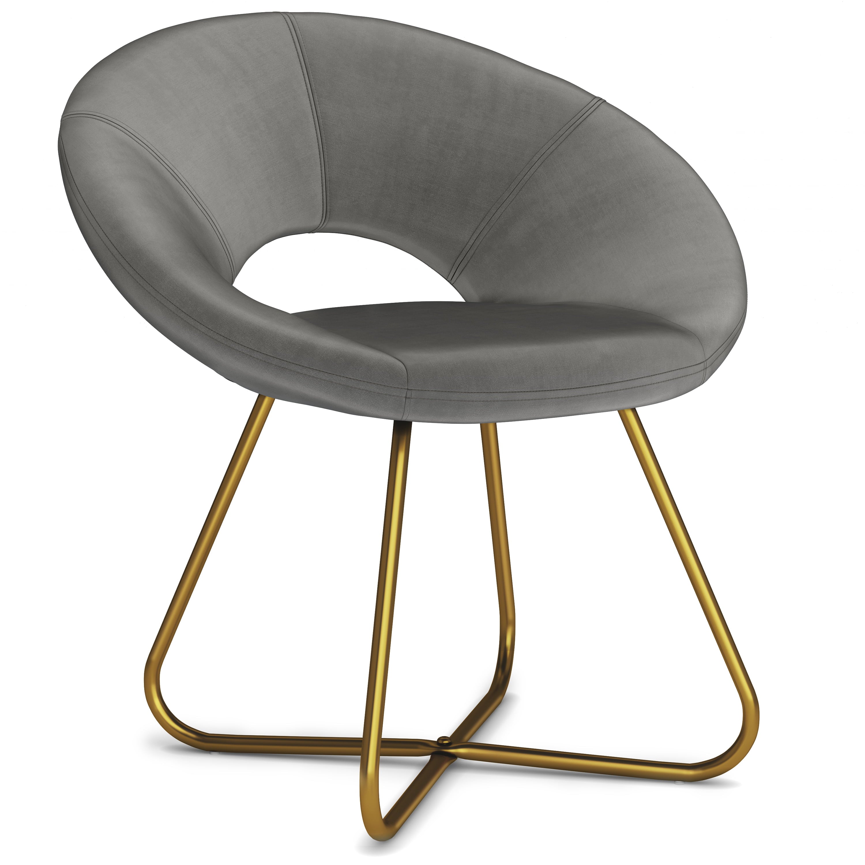 Gray Velvet Accent Chair V1279