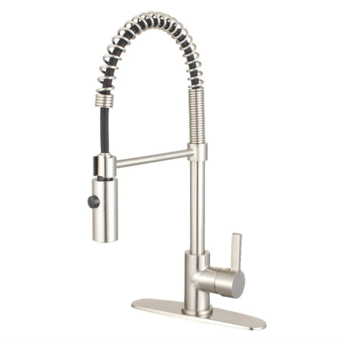 Satin Nickel Kitchen Faucet with Pull-Down Sprayer W176205