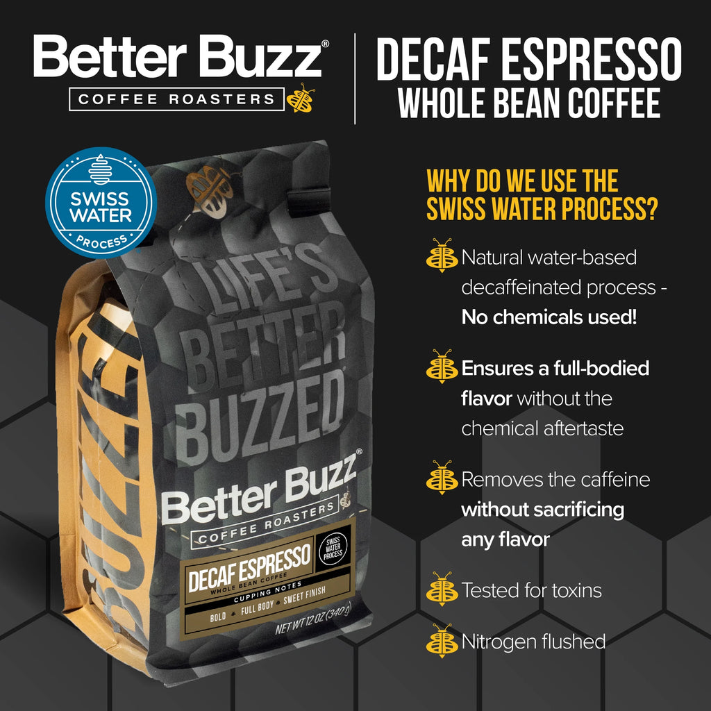 Decaf Espresso Dark Roast Whole Bean Coffee 12oz. T6210