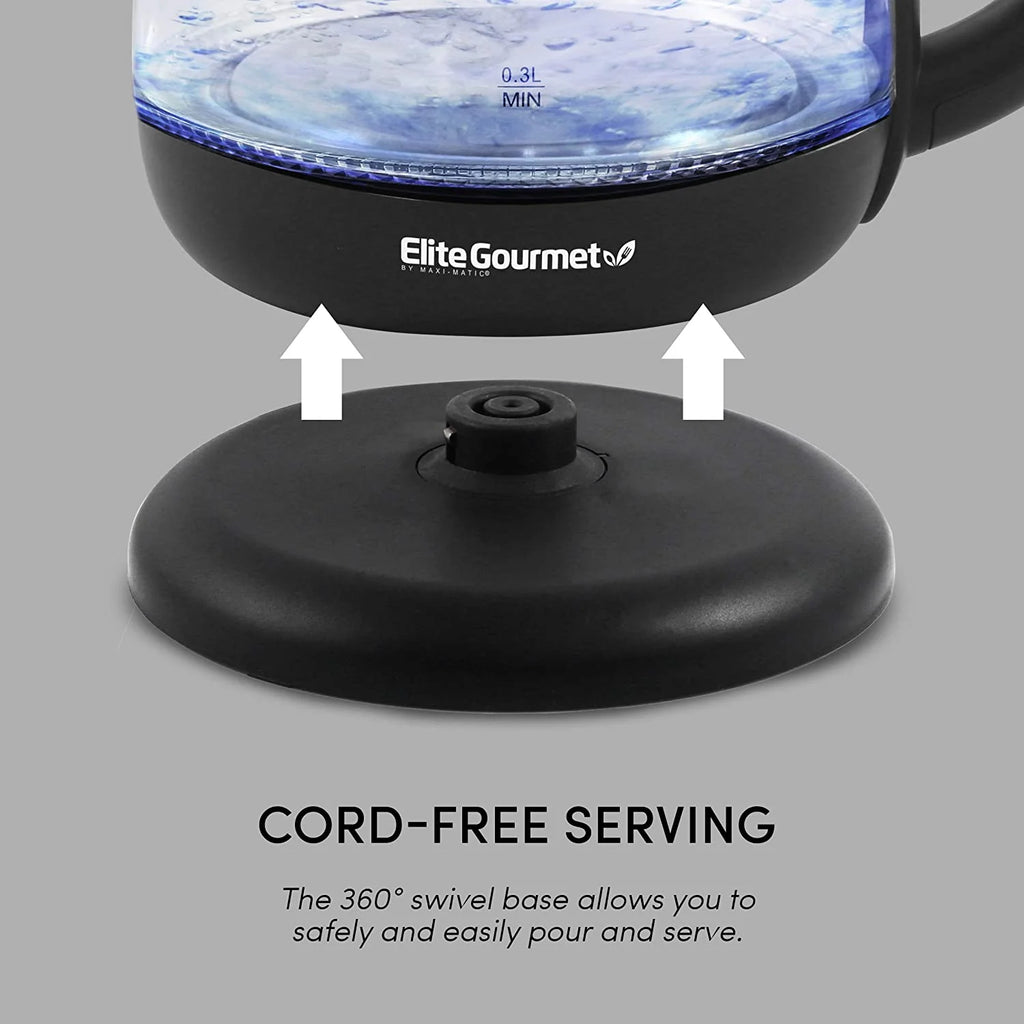 Black Electric Glass Water Kettle T856363