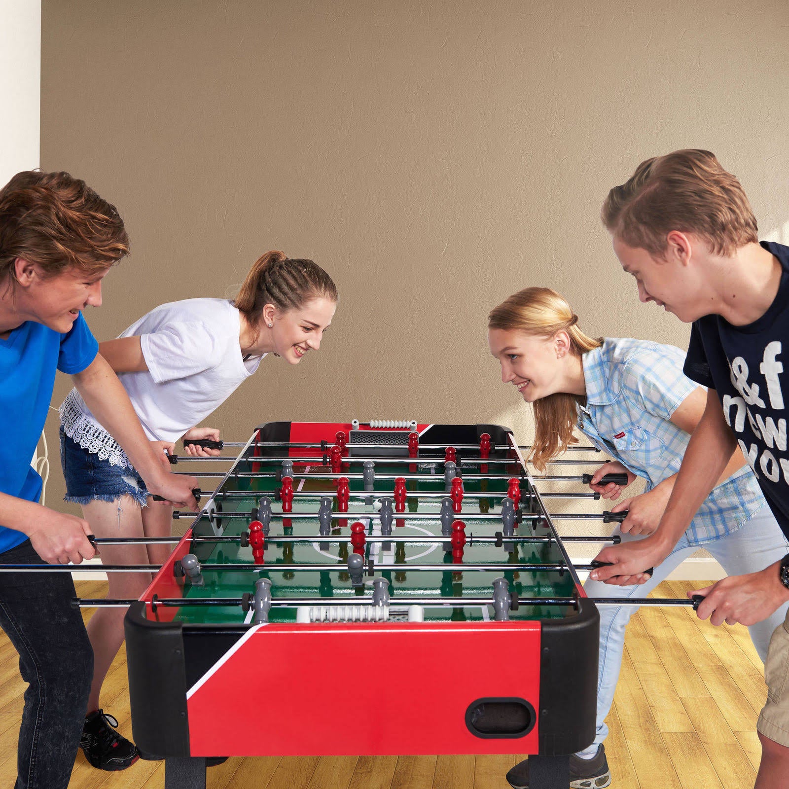 54-Inch Foosball Soccer Arcade Table with Bead Scoring H346944