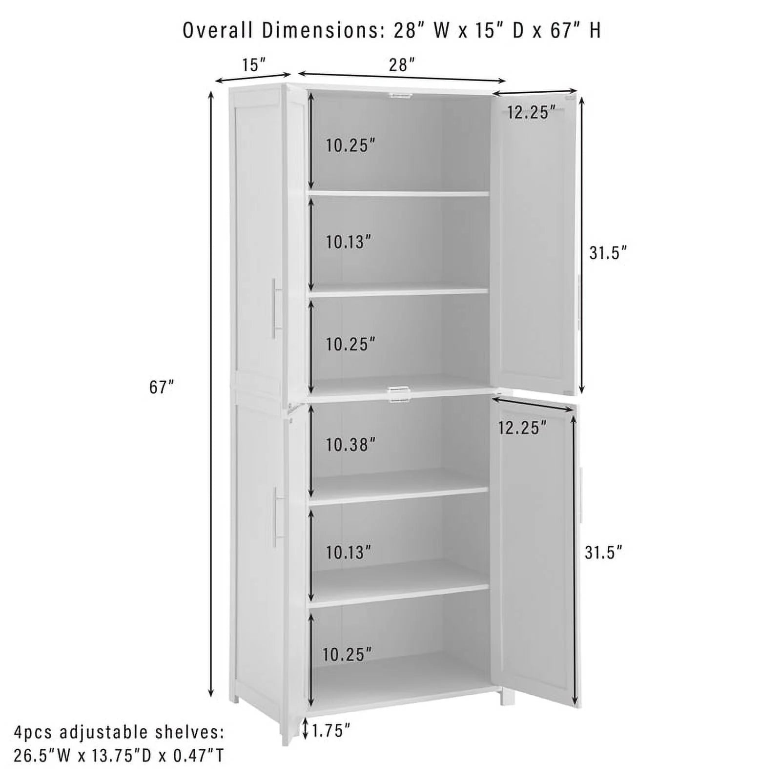 Navy Wood Kitchen Storage Pantry Z2533