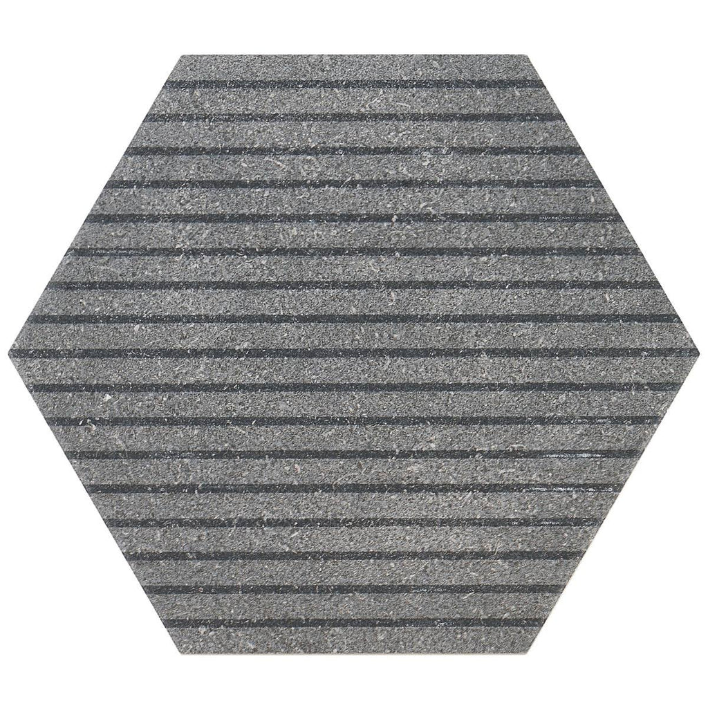 Black 9 in. Hex Matte Porcelain Floor and Wall Tile (20 Pieces 9.47 Sq. ft. / CASE) S1429