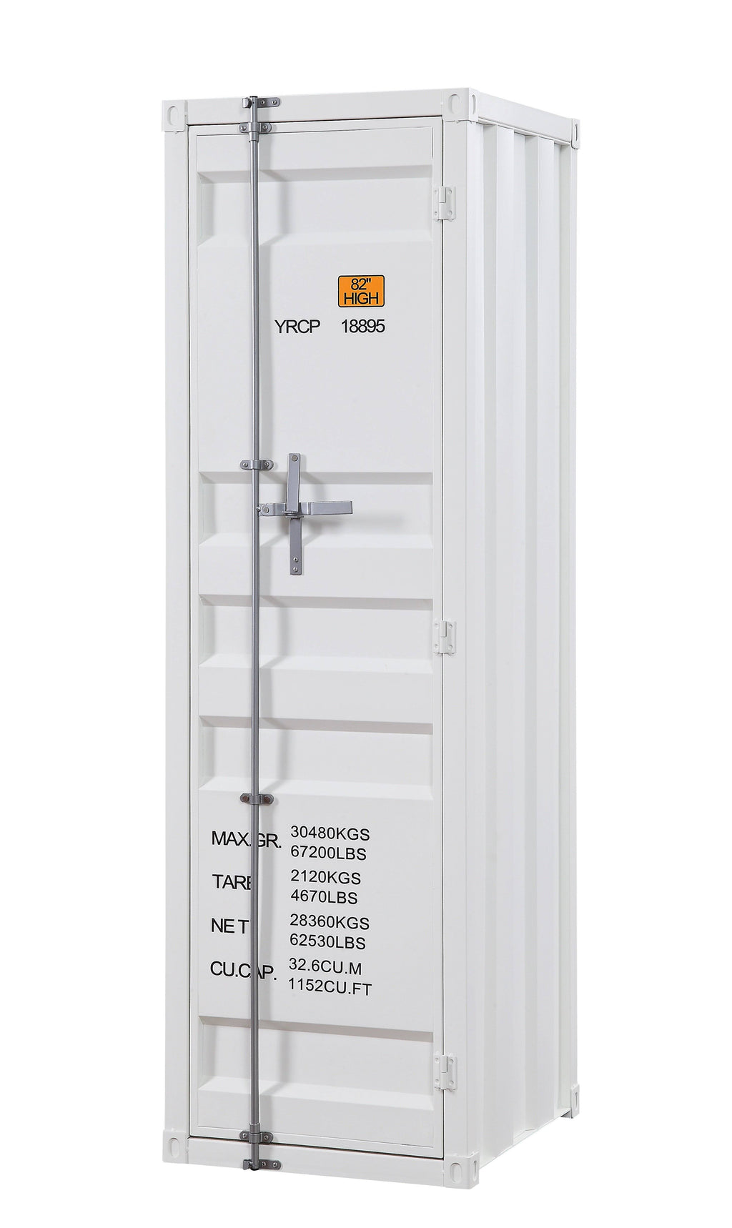 White Single Door Cargo Wardrobe Y731