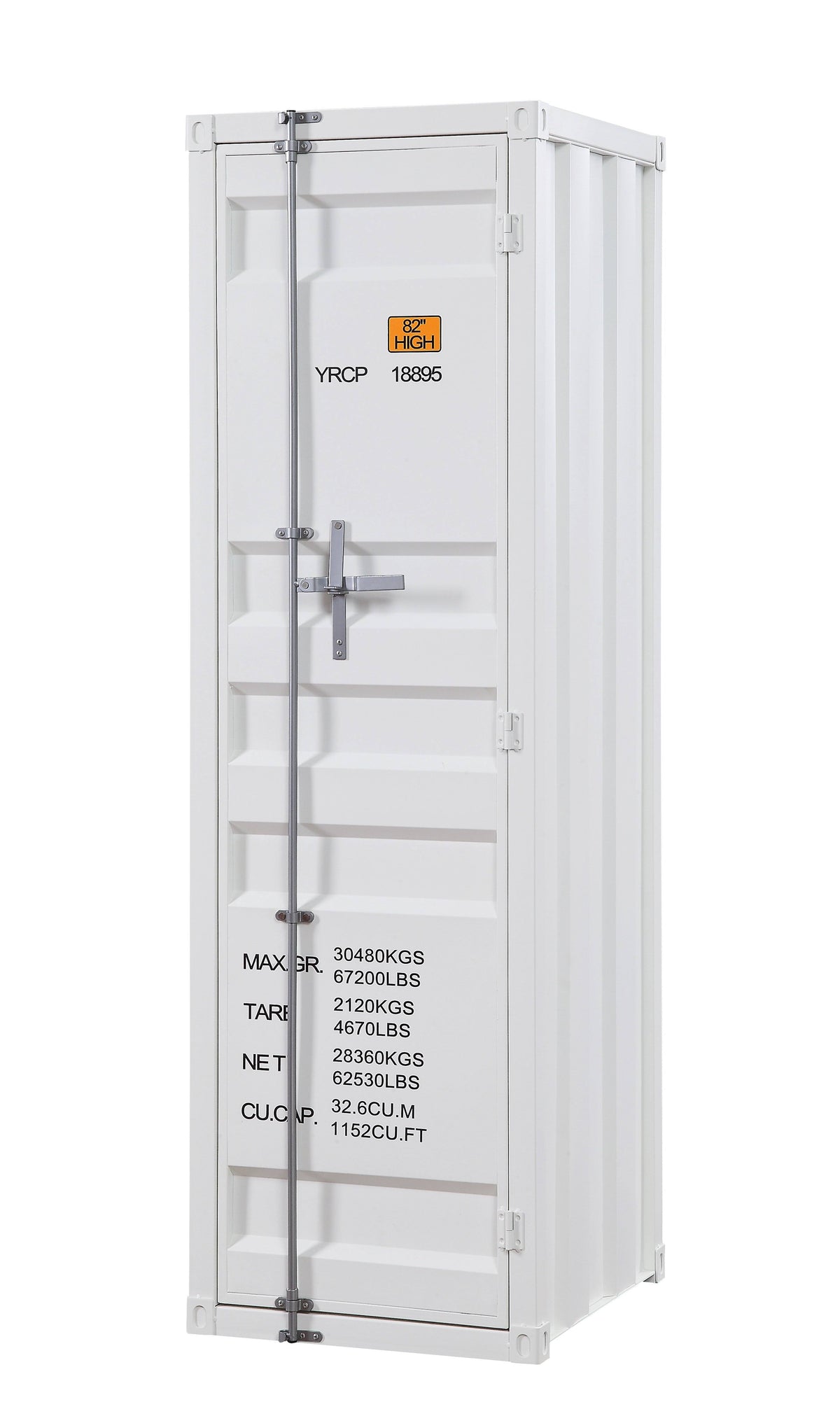 White Single Door Cargo Wardrobe Y731