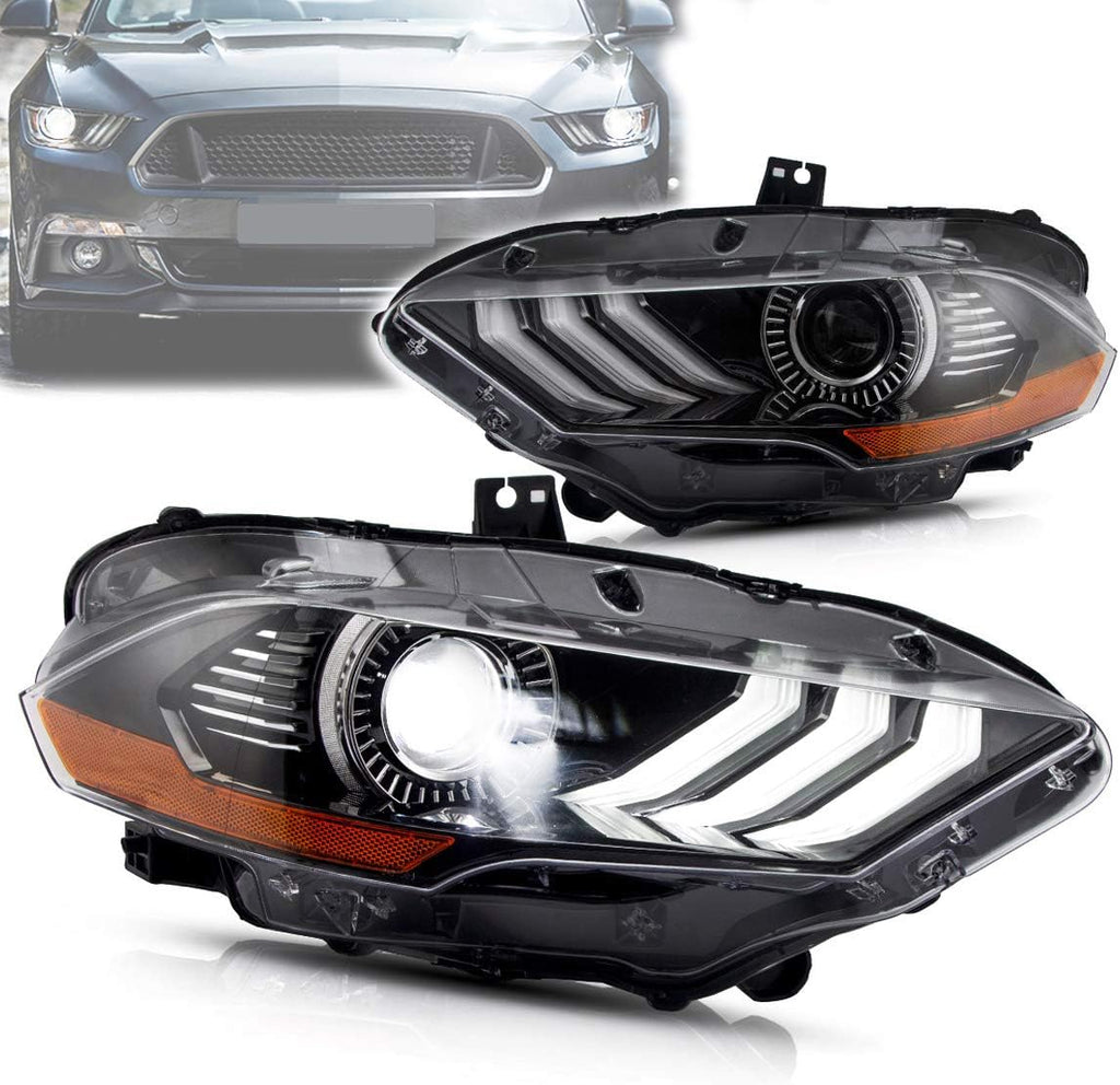 LED Dual Beam Projector Headlights with Sequential Turn Signal Z3834