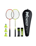 2 Player Badminton Set with Carbon Fiber Badminton Rackets W85996