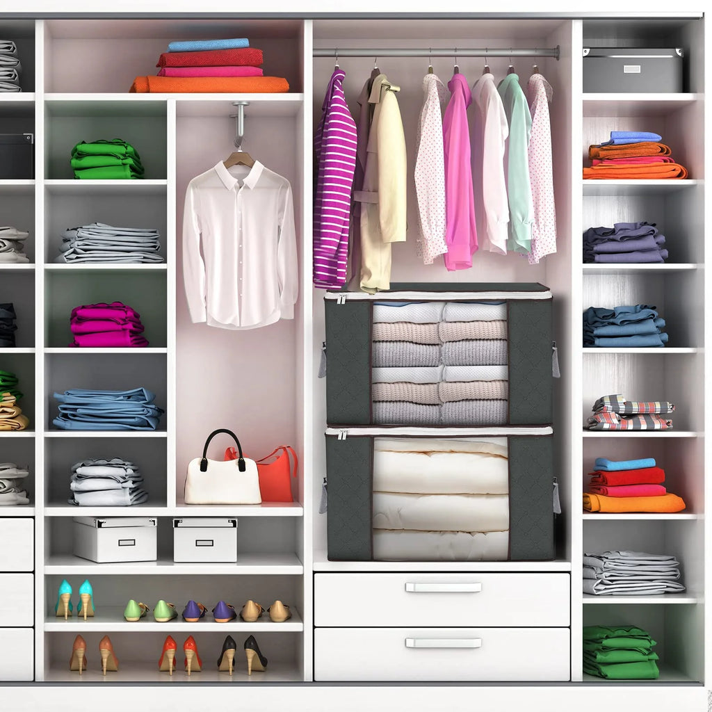 90L Foldable Clothes Storage Bags with Handles S76684