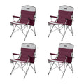 Gray 4 Pack Polyester Padded Hard Arm Chair with Carry Bag J1288
