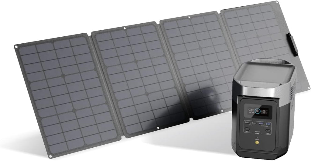 1260Wh Solar Generator with 110W Solar Panel, 1800W AC Outlets, Portable Power Station W9289