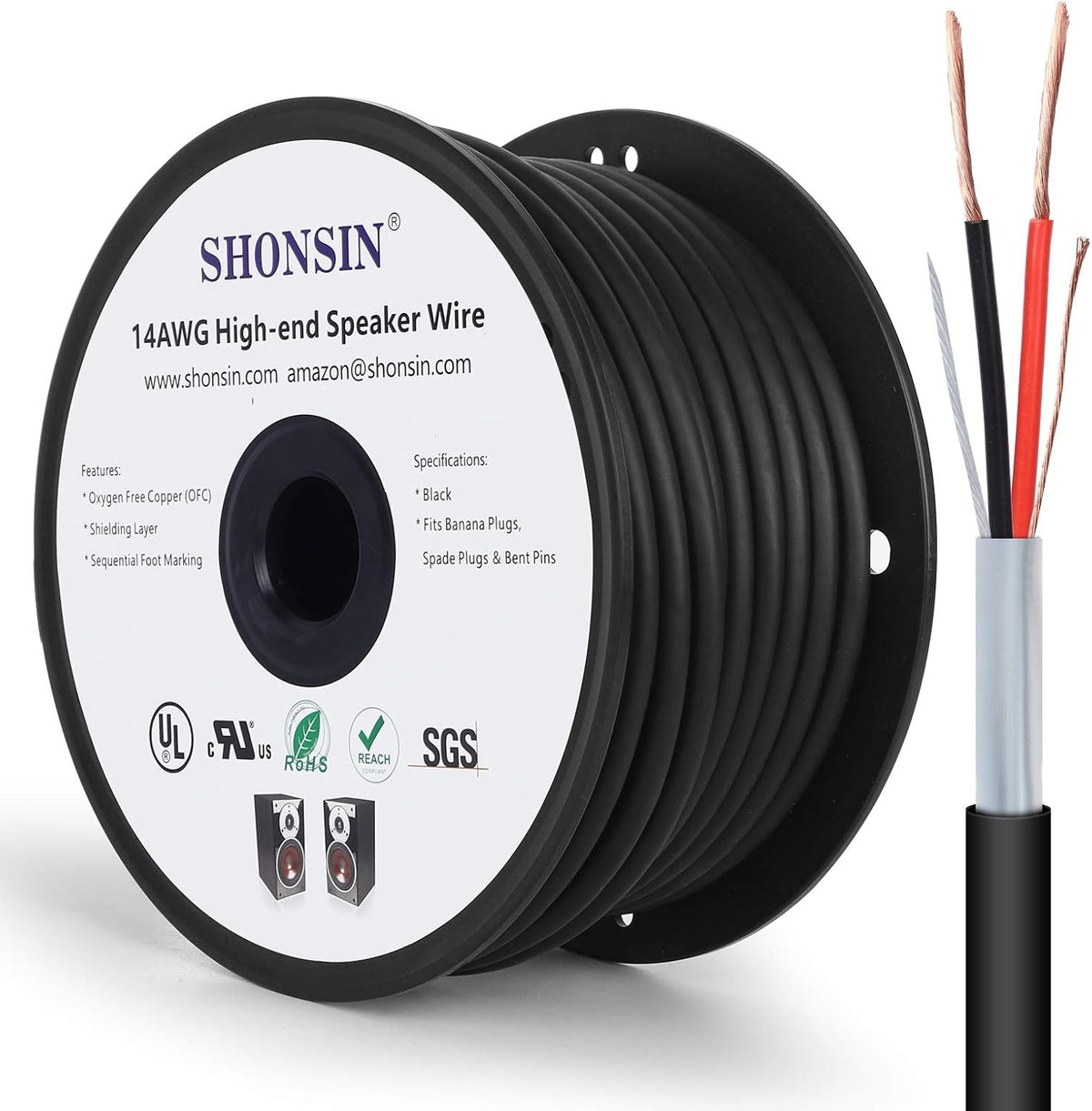 16 AWG Silicone Wire 100% Copper 200ft Red 20 Amp 600V Pack of 2 L7035