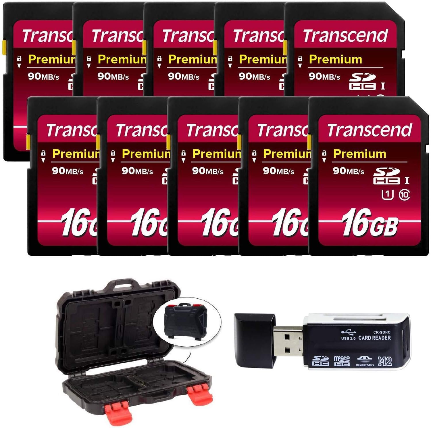 16GB SDHC Class10 UHS-I 400X SD Flash Memory Card 10-Pack L471475