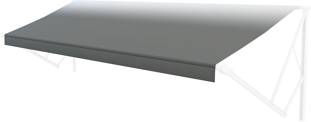 Black Heavy-Duty Vinyl RV Patio Awning Replacement Fabric 10' L8055