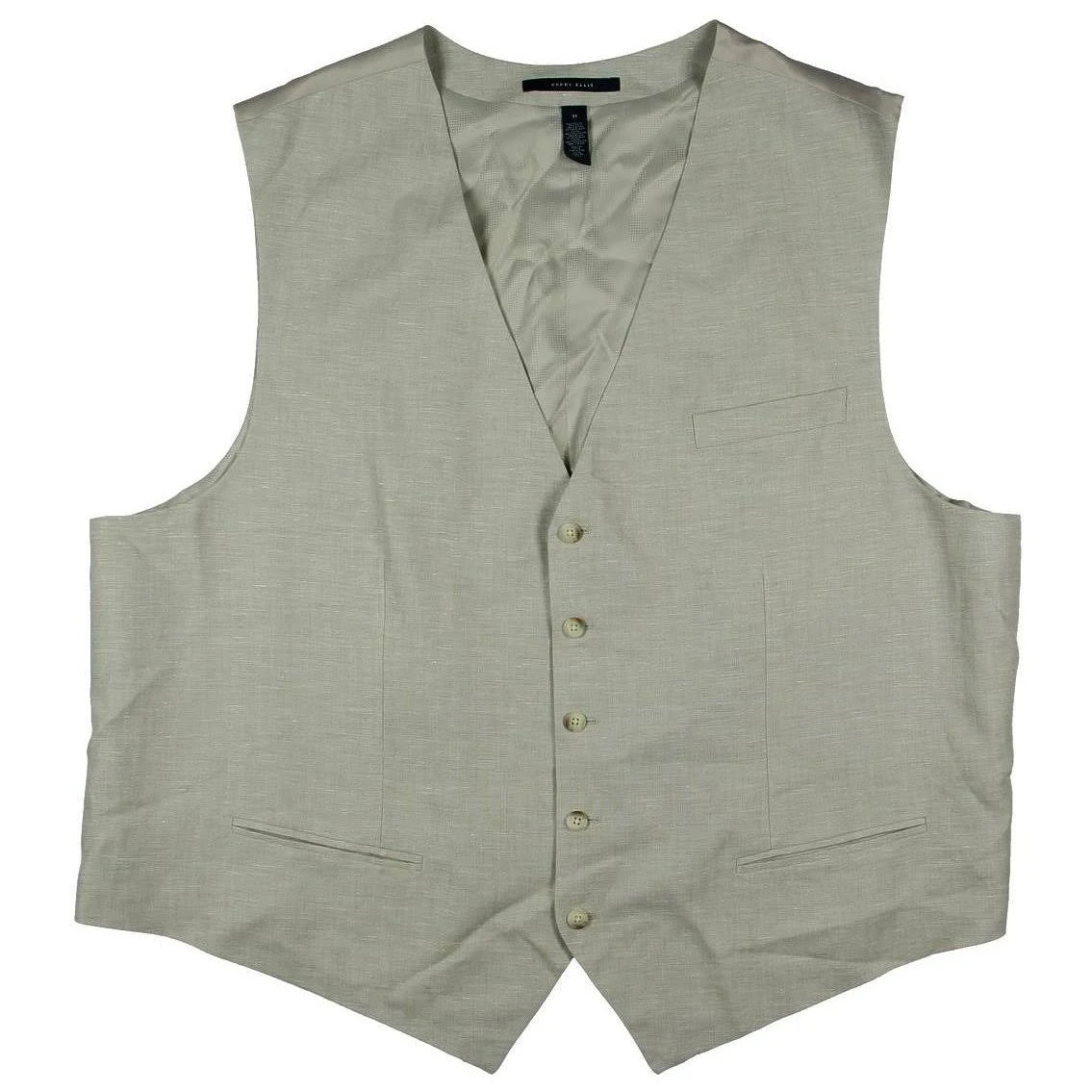 Mens Woven Solid Vest W4827