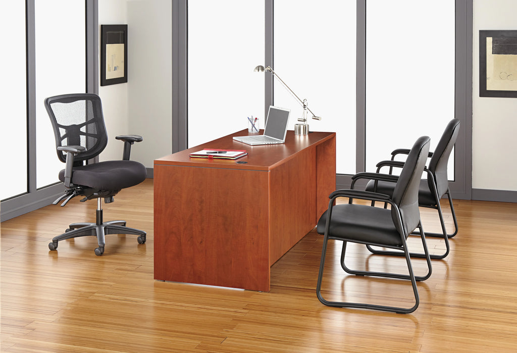 Black Leather Guest Chair F278