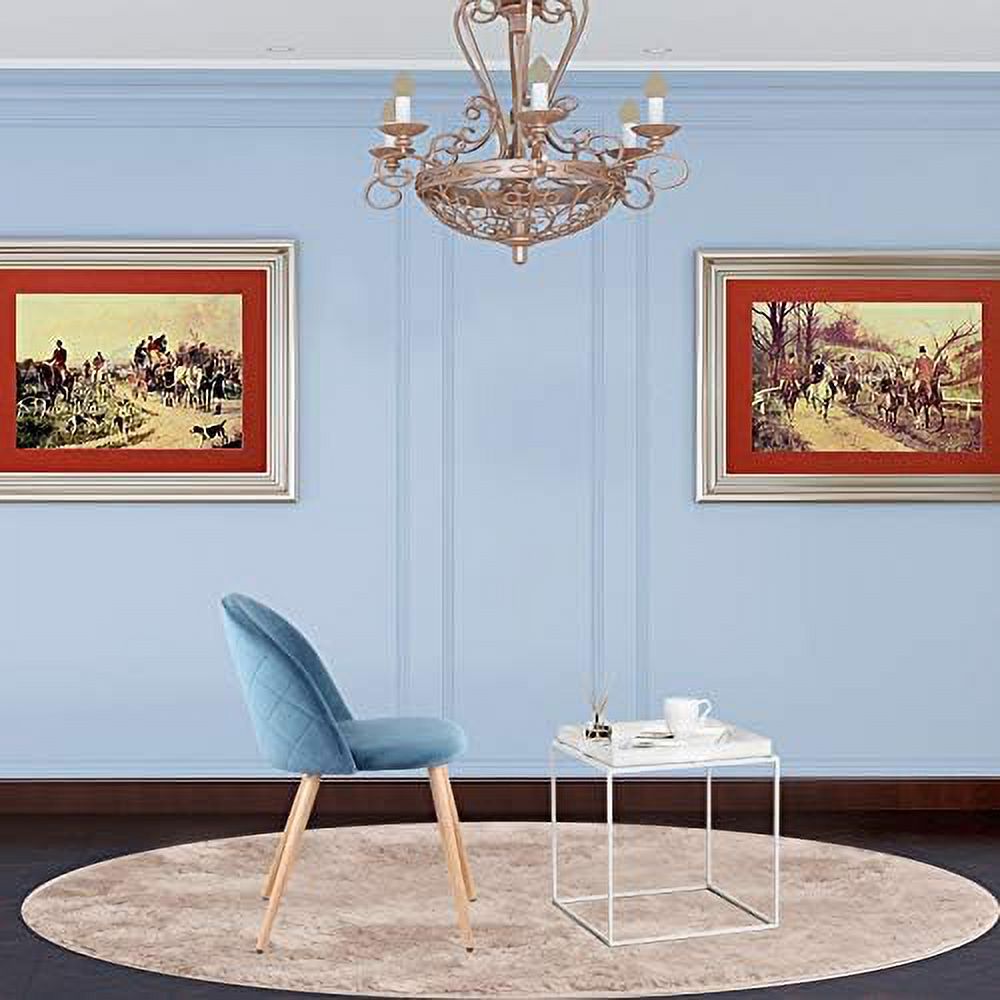 Blue Velvet Upholstered Dining Side Chairs K522034
