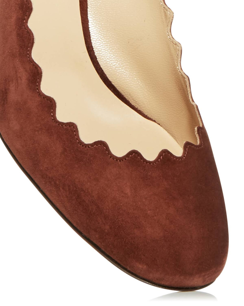 Scalloped Leather Pump 10 S13915