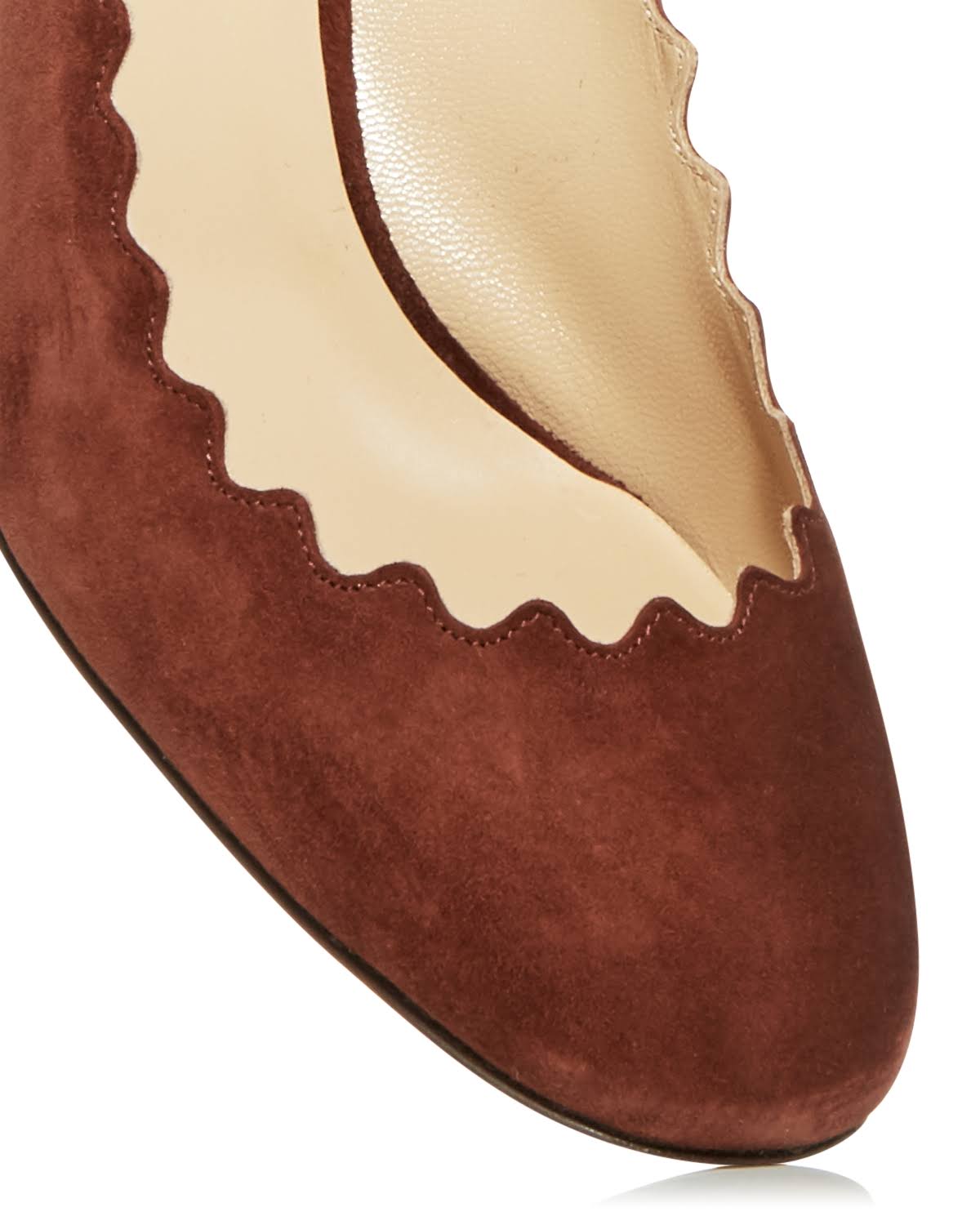 Scalloped Leather Pump 10 S13915