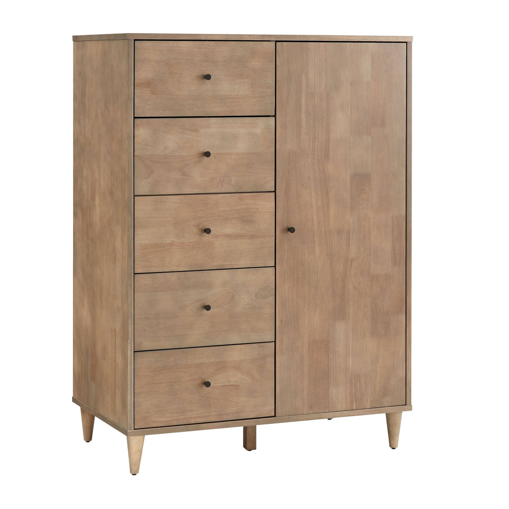 Light Charcoal Grey Armoire - 5-Drawer Q1991
