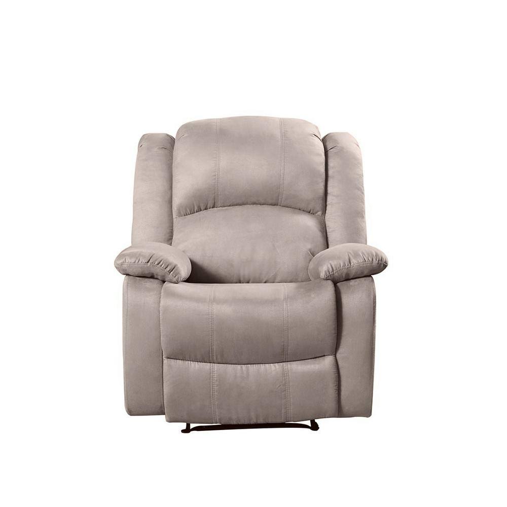 Gray Microfiber Glider Recliner T585