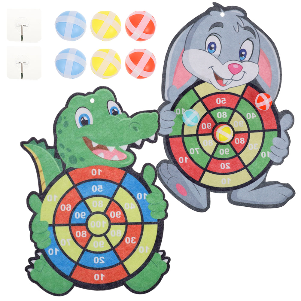 2 Sets Dart Board Game with Sticky Balls O726787