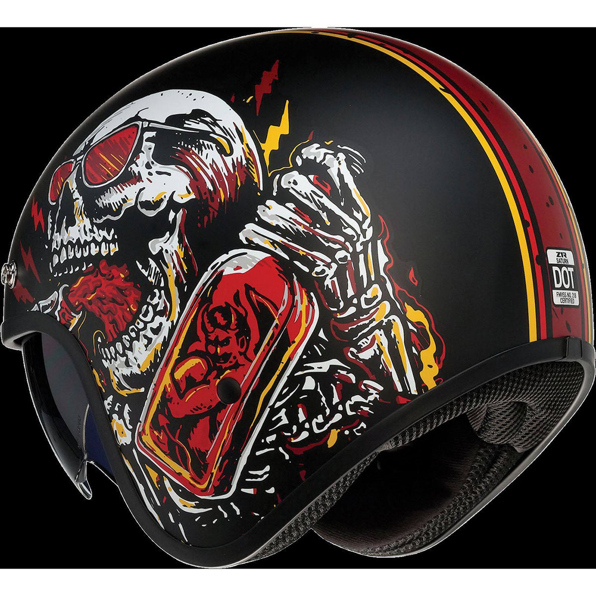 Black/Red Saturn Helmet B1334