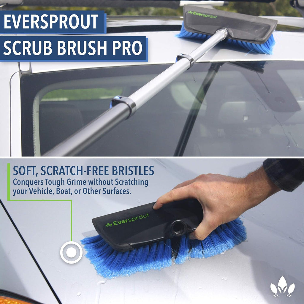 1.5-to-4 Foot Car Wash Kit with Extension Pole, Scrub Brush Pro, Swivel Squeegee, Carwash Mitts, Microfiber Towels U95837