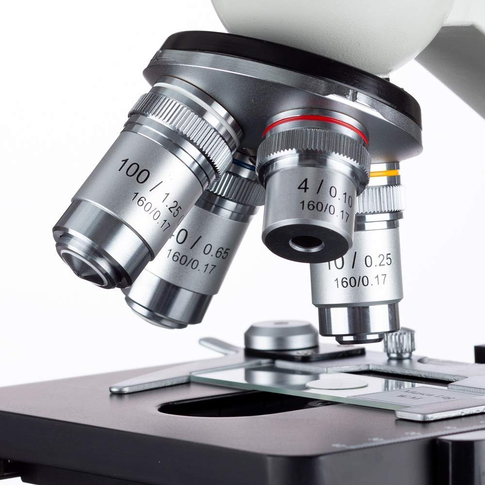40X-2000X LED Binocular Compound Lab Microscope with Double Layer Mechanical Stage V6841