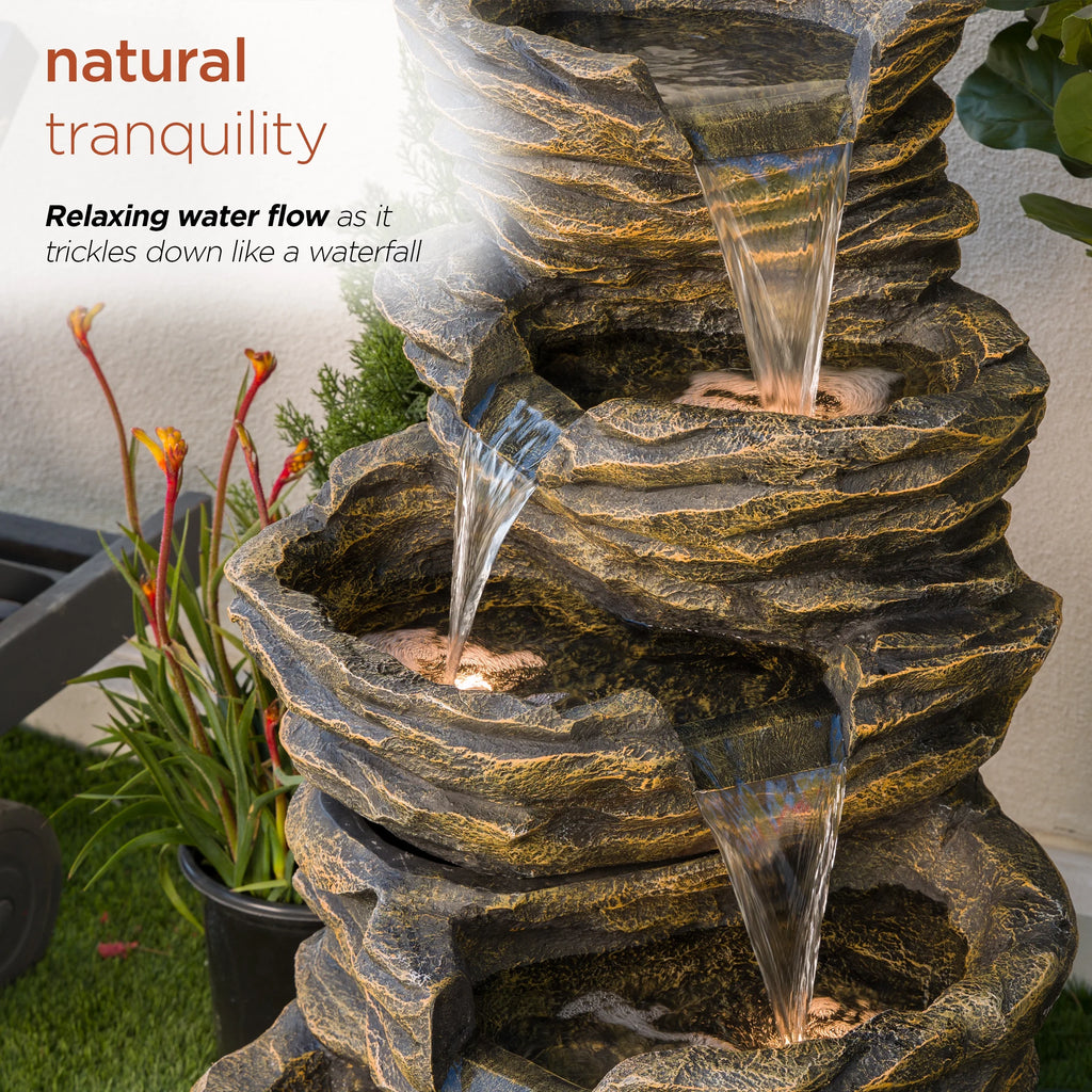Five-Level Rock Waterfall Fountain K414321