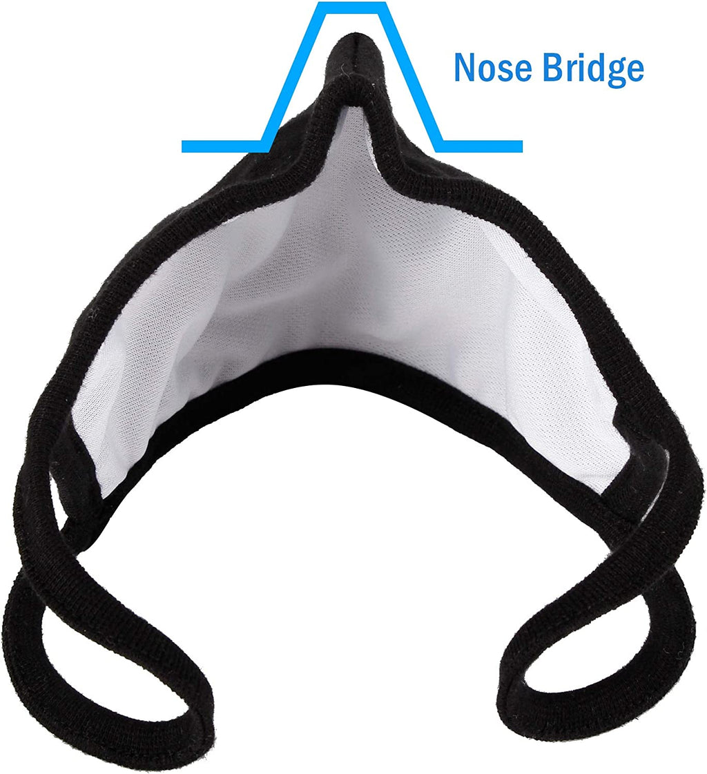 3-Ply Washable Reusable Cloth Face Mask with Nose Wire 6 Pack D96756