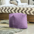 Violet/White Cube Ottoman P280