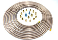 25 Ft. of 1/4" Copper Nickel Tubing with Fittings Pack of 2 R866