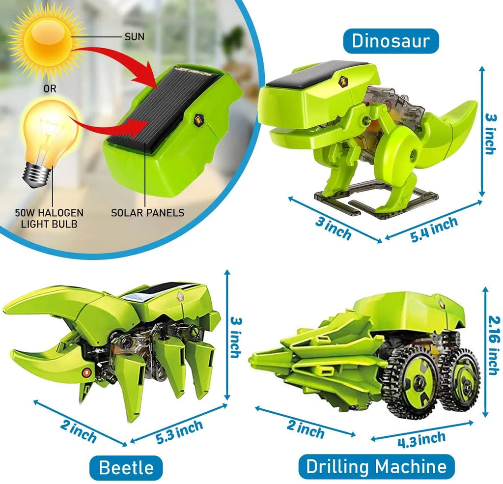 Solar Robot Kit 3-in-1 DIY Dinosaurs Robot Science Kits Toys B1109