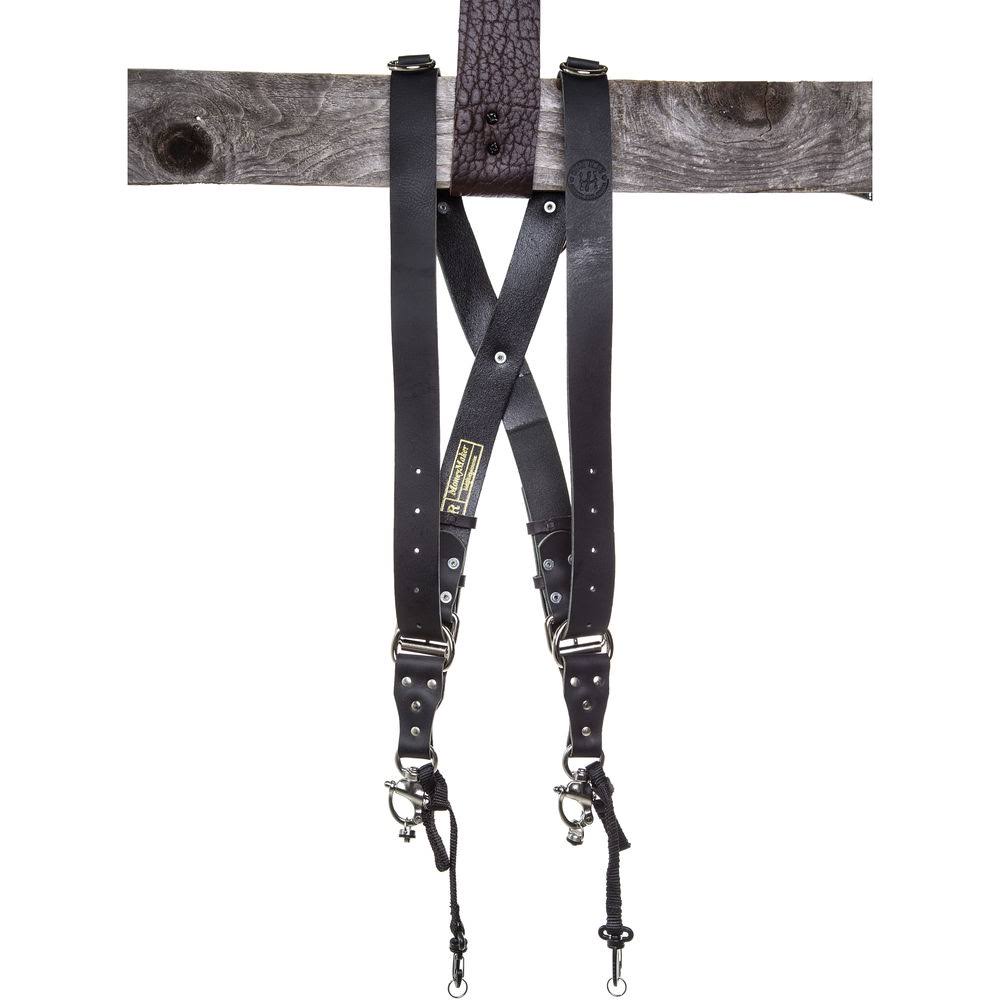 Black Leather Two-Camera Harness N1258