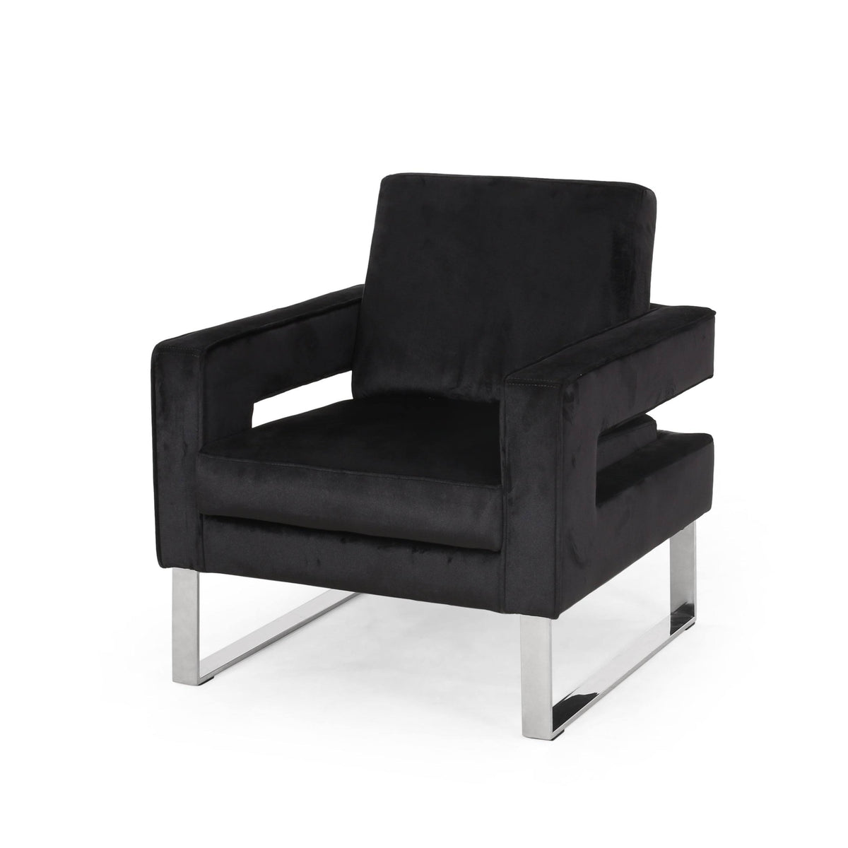 Gray Velvet Club Chair V666243