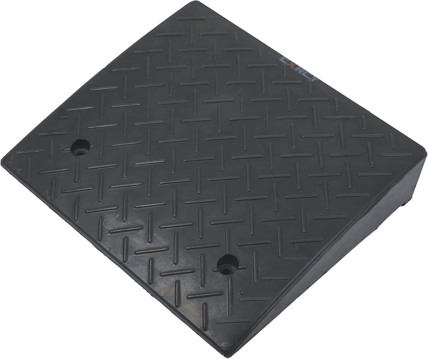 2PCS Rubber Curb Ramps 5.3" Rise Heavy Duty Black Threshold Ramp with 4 Expansion Bolts G115902