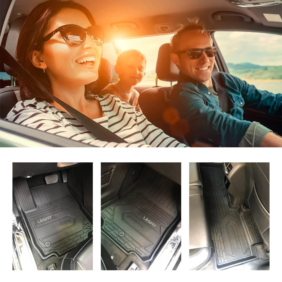 Black TPE All Weather Car Mats for Chevrolet Equinox D3680