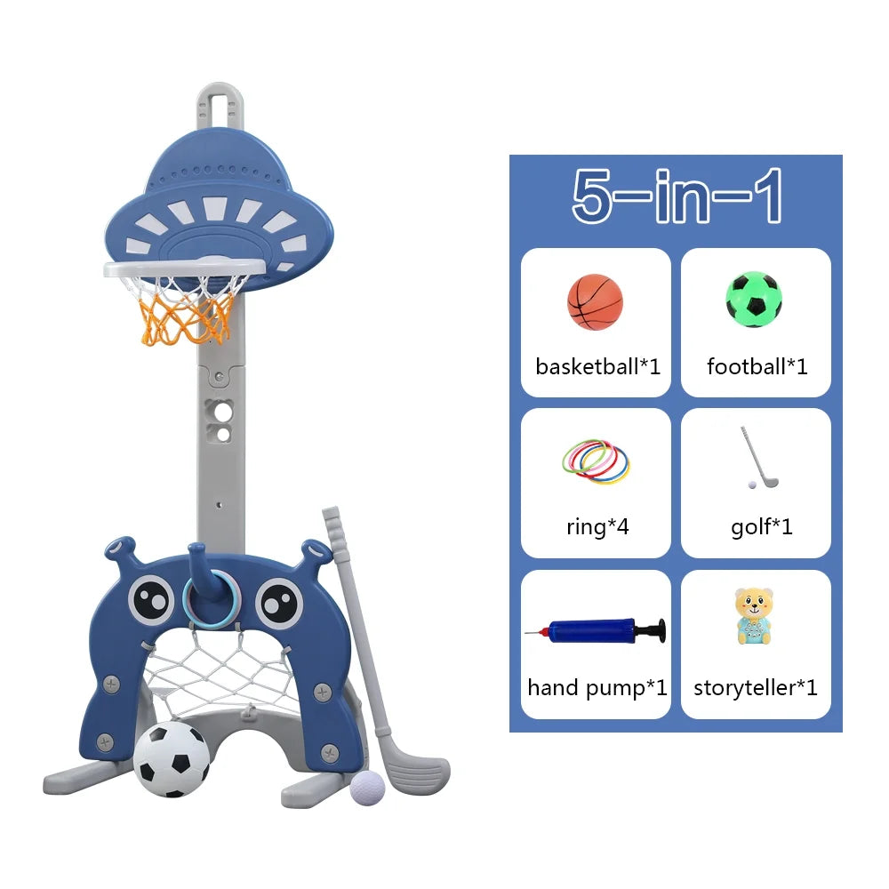 5 in 1 Kids Basketball Hoop Sports Activity Center M574