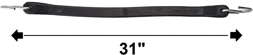 50 Pack 31 Inch Rubber Tarp Straps with Crimped Metal S Hooks Y55748