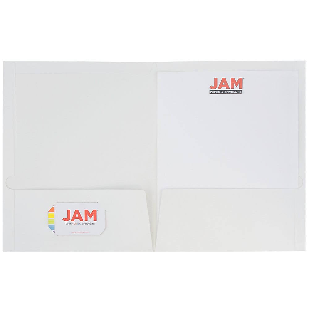 White Glossy Two Pocket Presentation Folder - 100/Pack D502