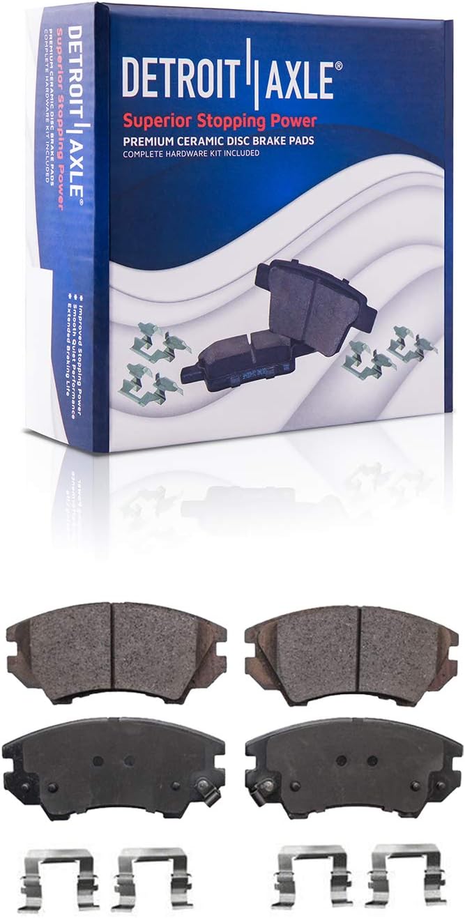 8pc Set Drilled & Slotted Brake Rotors Ceramic Pads for 2010-2015 Chevrolet Camaro V6 LS & LT Q5880