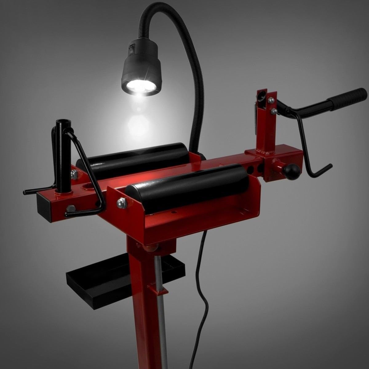 Manual Tire Spreader Portable Tire Changer Stand Adjustable LED Light Tool A3567