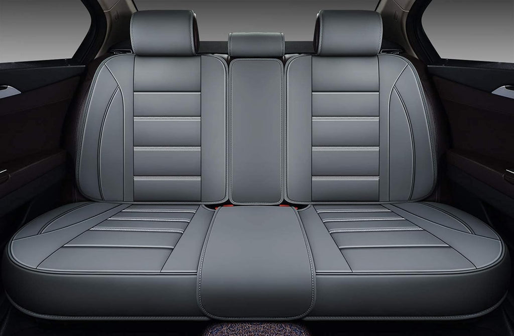 Leather Car Seat Covers Full Set with Faux Waterproof Leather Q863942