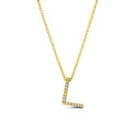 14K Solid Yellow Gold Diamond Pendant Necklace O2451