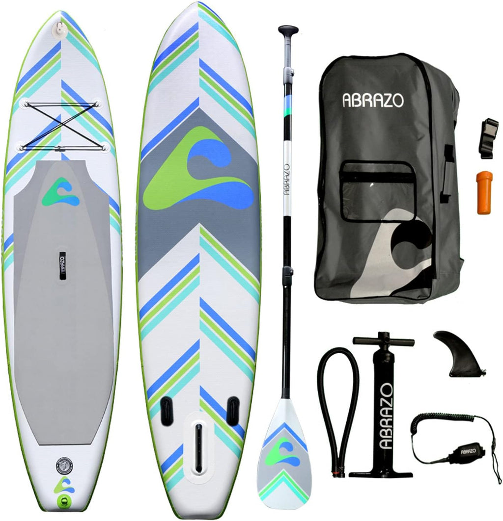 Inflatable Stand Up Paddle Board with Carry Bag, Pump, Fins, Paddle, Ankle Leash, and Repair Kit N99810