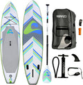 Inflatable Stand Up Paddle Board with Carry Bag, Pump, Fins, Paddle, Ankle Leash, and Repair Kit N99810