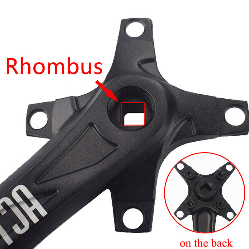 Mountain Bike Crank 104 BCD 170mm Aluminum Alloy Cranks Arm with 4pcs Silver Chainring Bolts E78955