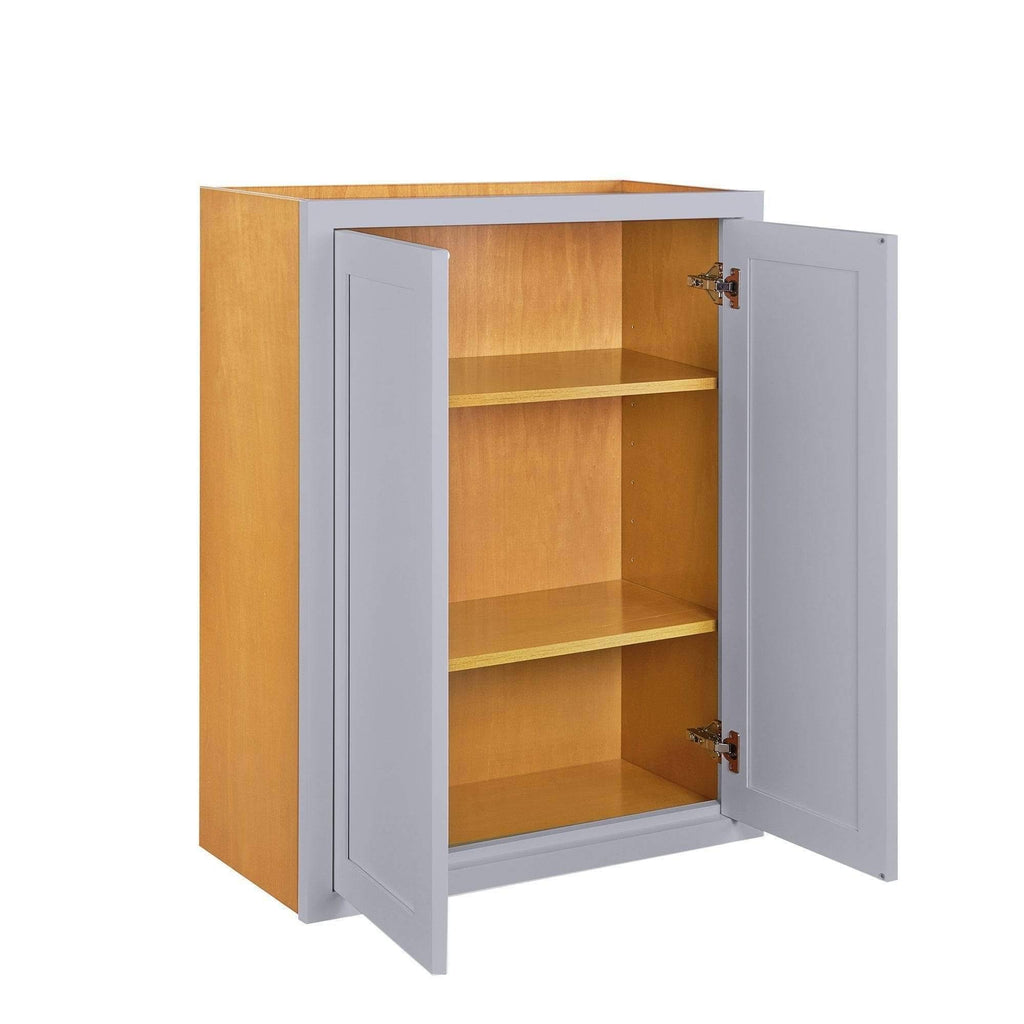 30 inch Wide 30 inch Tall 14 inch Deep Light Gray Kitchen Cabinet W629